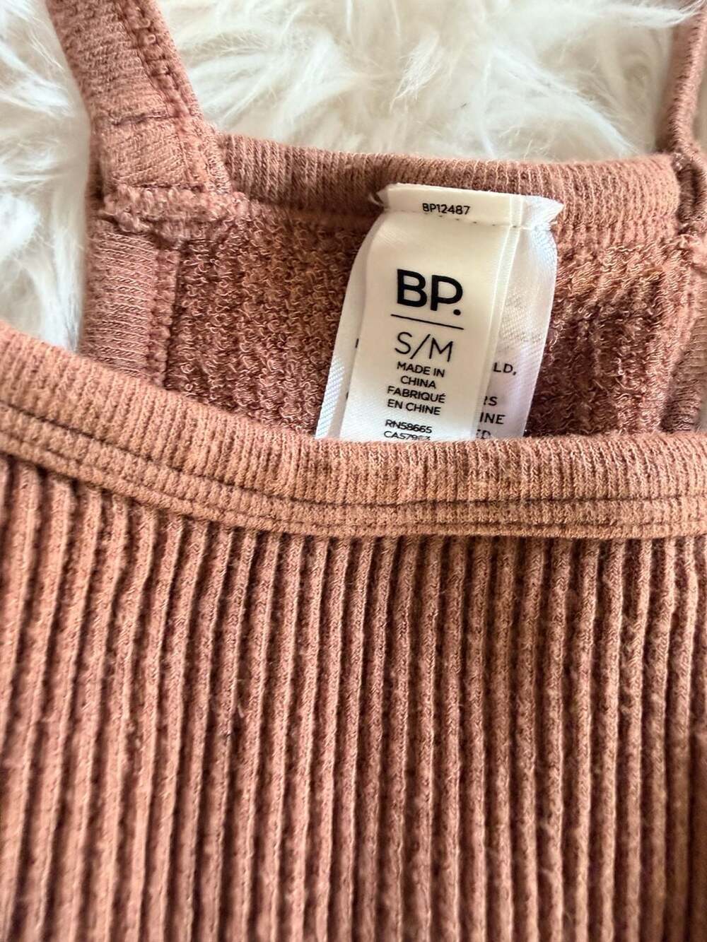 BP. Ribbed Seamless Crop Tank Top in Brown - Picture 2 of 2